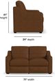 Flexsteel® Hudson Autumn Leather Loveseat-2