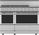 Hestan 48" Stainless Steel 5-Burner Duel Fuel Range with Griddle-0