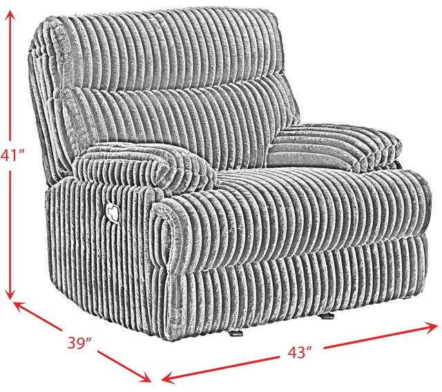 Elements International Admiral Masis Black Manual Recliner-2