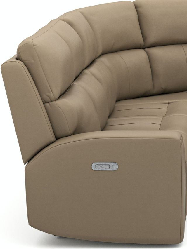 Flexsteel® Jarvis Mica/Parchment Power Reclining Sectional with Power Headrests-1
