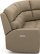Flexsteel® Jarvis Mica/Parchment Power Reclining Sectional with Power Headrests-1