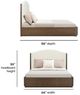 Flexsteel® Athens Chocolate Brown/Ivory Queen Upholstered Panel Bed-2