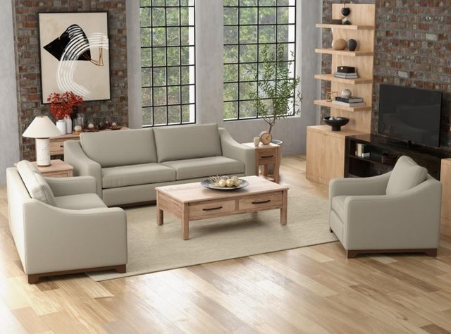 International Furniture Direct Natural Parota Dark Beige Chair-1
