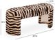 TOV Furniture Zebra Brown Striped Tufted Bench-2
