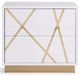 VIG Furniture Modrest Nixa Gold/White Nightstand-1