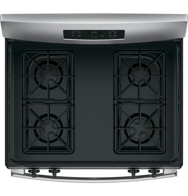 GE® 30" Stainless Steel Freestanding Gas Range-3