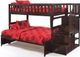 Night & Day Furniture™ Peppermint Dark Chocolate Twin/Full Stair Bunk Bed-0