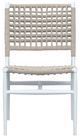 Sunset West Bahia Frost/Sand Metal/Natural Fibers Outdoor Dining Side Chair-1