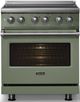 Viking® 5 Series 30" Eucalyptus Pro Style Induction Range with Polished Chrome Trim-4