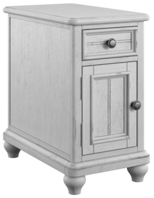 Emerald Home New Haven Oyster Shell Chairside Table-0