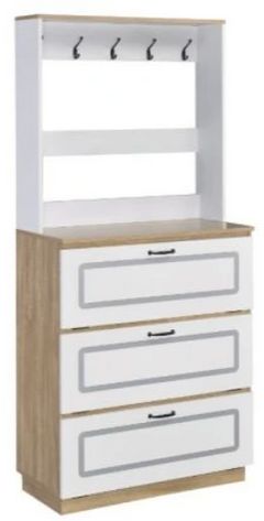 ACME Furniture Hewett Light Oak/White Hall Tree