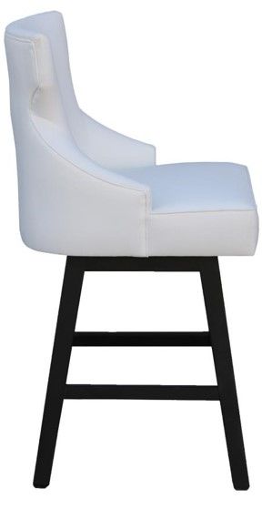 Nest Home Collections Lacey Barbury Pearl/Black Swivel Counter Stool-2