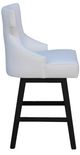 Nest Home Collections Lacey Barbury Pearl/Black Swivel Counter Stool-2