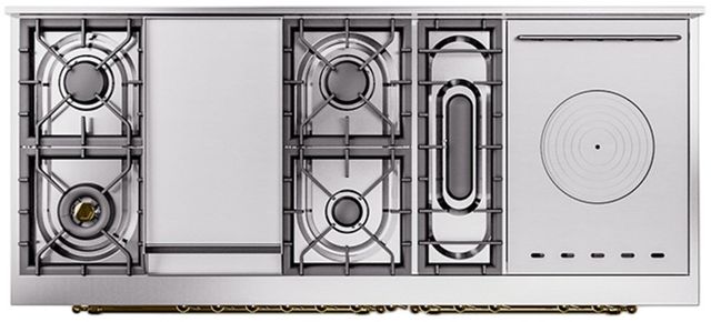 Ilve® Nostalgie II Series 60" Antique White Pro Style Dual Fuel Range-2