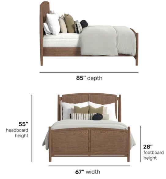 Flexsteel® Verona Brown Oak Queen Panel Bed-2