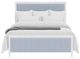 Riverside Furniture Rosalie White Caps Upholstered Queen Panel Bed-1