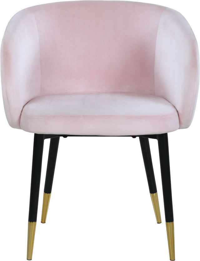Meridian Furniture Louise Pink Velvet Dining Chair-3