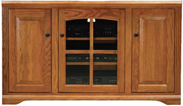 American Heartland Manufacturing Oak 55" Arched Base TV Stand-0