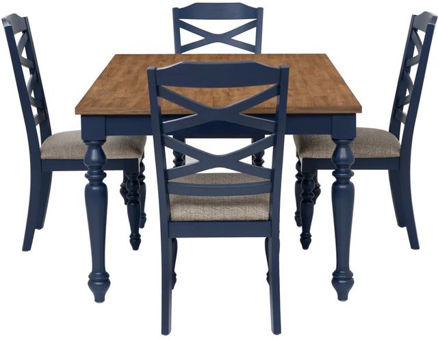 Powell® Trimble 5-Piece Beige/Navy Blue Dining Set-3