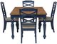 Powell® Trimble 5-Piece Beige/Navy Blue Dining Set-3