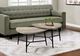 Monarch Specialties Inc. 2 Piece Taupe Reclaimed Wood with Black Metal Table Set-4