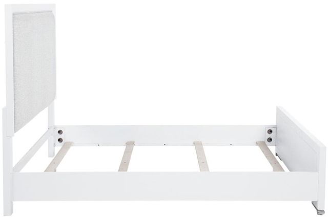 Coaster® Gracemont Gray/White Eastern King Upholstered Panel Bed-3