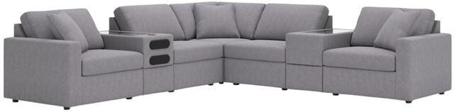 Signature Design by Ashley® Modmax 7-Piece Granite L-Shape Balanced Sectional with Audio and Storage Consoles-0