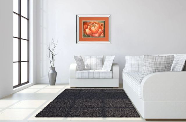 Classy Art Red Lotus Il by Patricia Pinto Mirror Framed Wall Art-2
