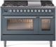 Ilve® Professional Plus II 48" Blue Grey Pro Style Dual Fuel Range-0