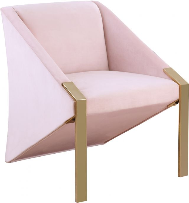 Meridian Furniture Rivet Pink Velvet Chair-0