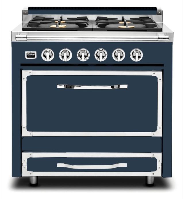 Viking® Tuscany 36" Slate Blue Pro Style Dual Fuel Range-0