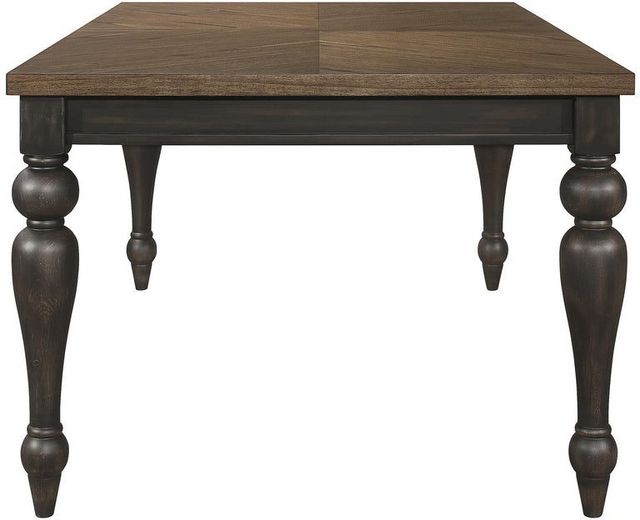 Crown Mark Hilara Brown Dining Table with Dark Brown Base-3