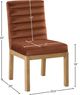 Meridian Furniture Evelyn Cognac/Natural Velvet Upholstered Side Chair-2