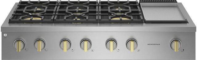 Monogram® Statement Collection 48" Stainless Steel Gas Rangetop-0