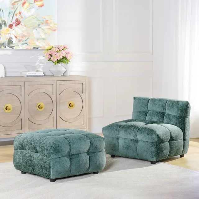Stylecraft Dann Foley Lifestyle Dark Celadon Ottoman-2