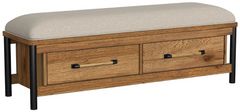 Intercon Norcross Beige/Hickory Storage Bench