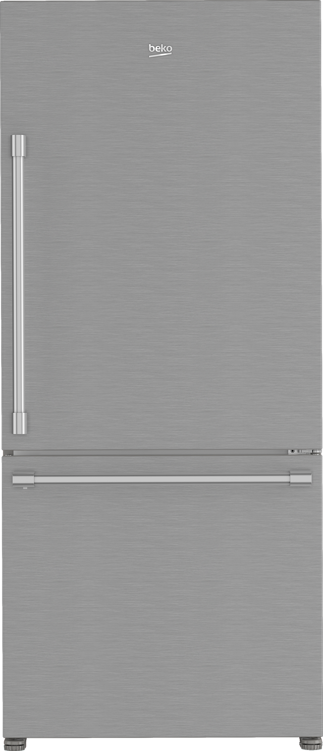 Beko 30 in. 16.1 Cu. Ft. Fingerprint-Free Stainless Steel Counter Depth Bottom Freezer Refrigerator-0