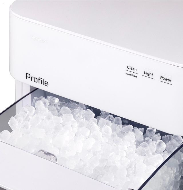 GE Profile™ Opal™2.0 Ultra 13" 38 lb. Stone White Ice Maker-2
