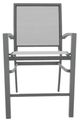 Telescope Casual Kendall Abalone/Graphite Aluminum/Fabric Outdoor Sling Stacking Balcony Height Arm Chair-1