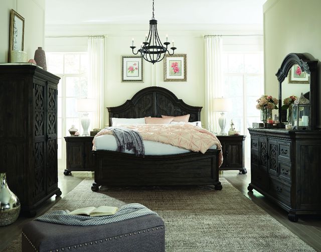 Magnussen Home® Bellamy Peppercorn California King Shaped Panel Bed-1
