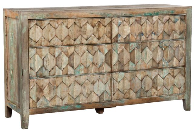 Home Trends & Design Ibiza Vintage Teal Dresser-0