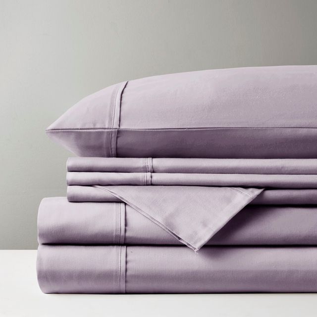 Olliix by Madison Park 6 Piece Purple Split King 800 Thread Count Cotton Rich Sateen Sheet Set-4