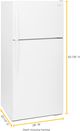 Whirlpool® 28" 14.3 Cu. Ft. White Top Freezer Refrigerator-2