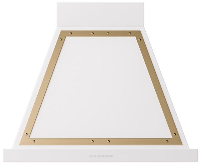 Ilve® Nostalgie II Noblesse 30" White Wall Mounted Range Hood with Noblesse Frame-0