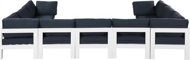 Meridian Furniture Nizuc 9-Piece Navy Outdoor Patio Modular Sectional Set-2