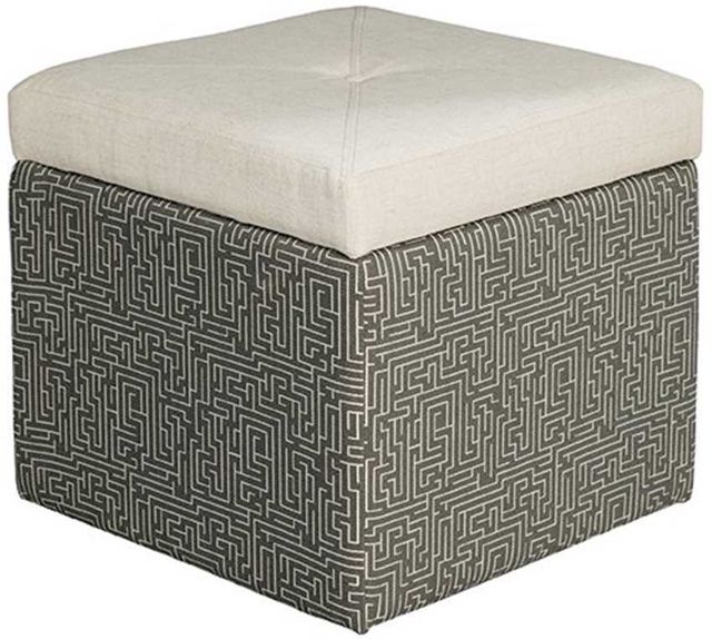Marshfield Furniture Kate Beige/Gray Storage Ottoman-0