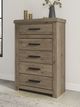 Signature Design by Ashley® Oliandon Light Brown 5-Drawer Chest-1