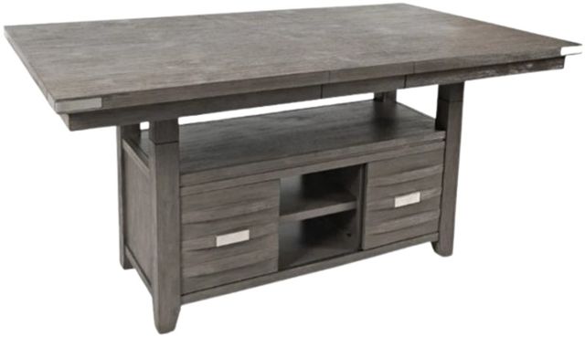 Jofran Inc. Altamonte Brushed Gray High-Low Rectangle Dining Table-3