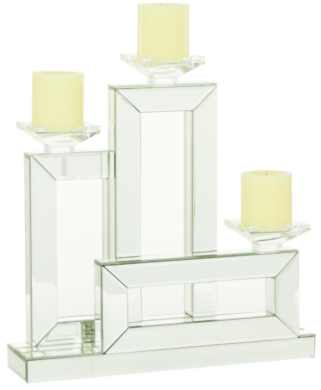 Deco Marche USelect Silver Wood Decorative Candelabra-1