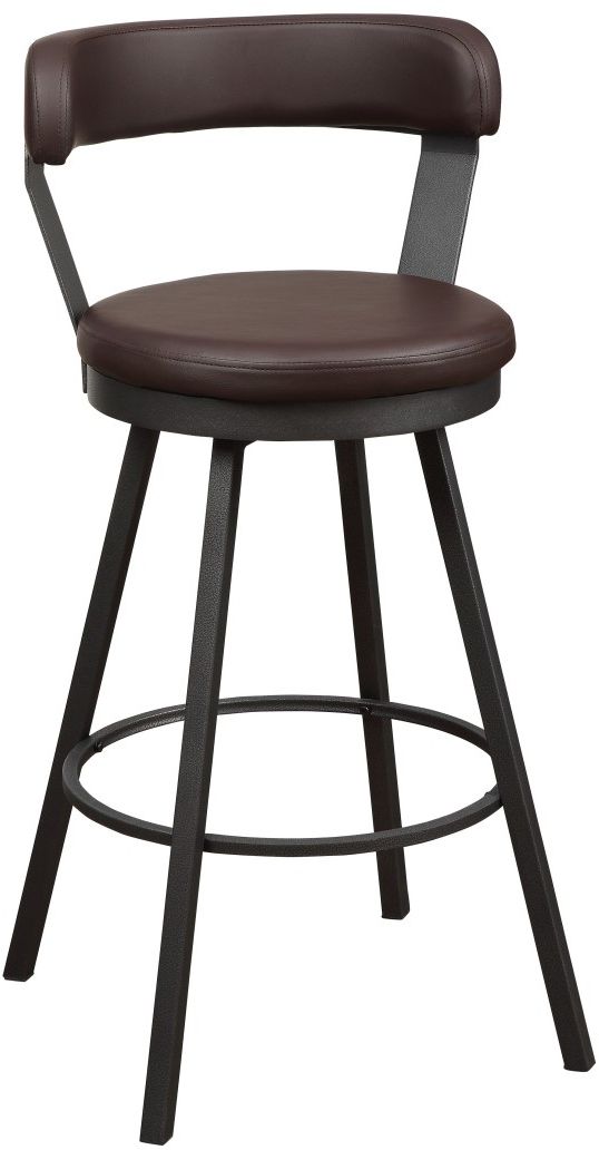 Mazin Furniture Appert Brown/Dark Gray Pub Height Swivel Chair-0